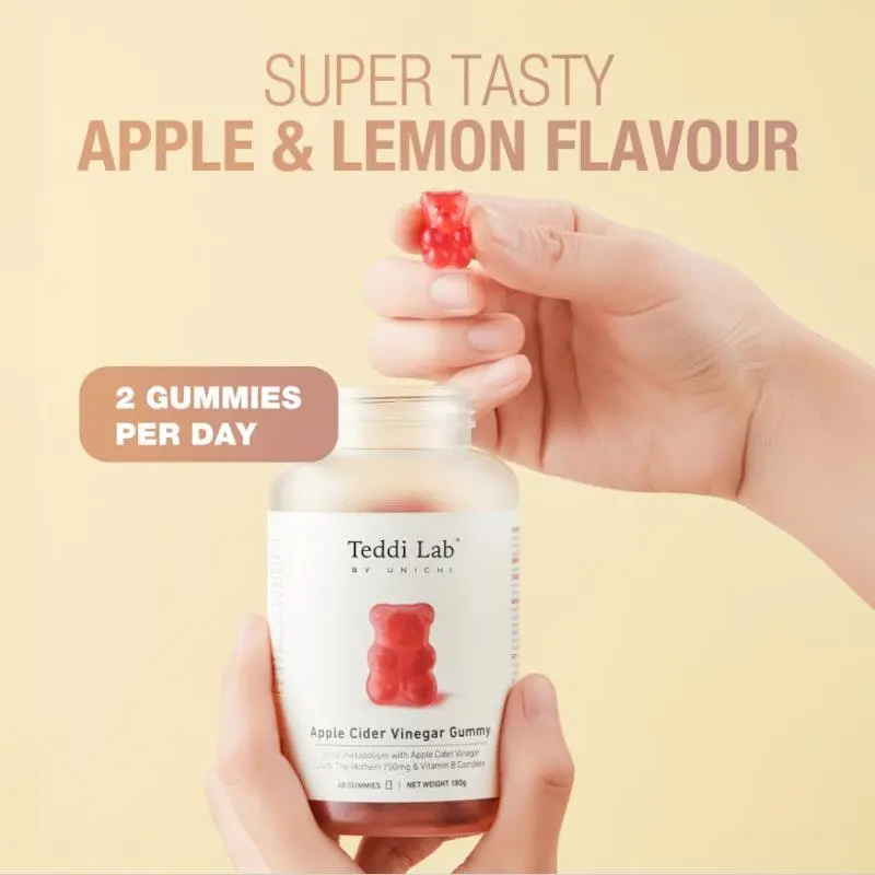 Unichi Teddi Lab Apple cider  Vinegar Gummy 60 Gummies