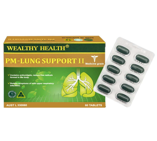Wealthy Health PM-Lung Support II 60 Tablets