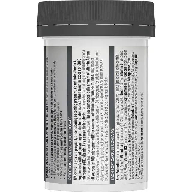 Swisse Hair Nutrition For Men 60 Capsules