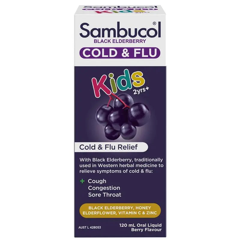 Sambucol Black Elderberry Cold & Flu Kids Liquid 120ml