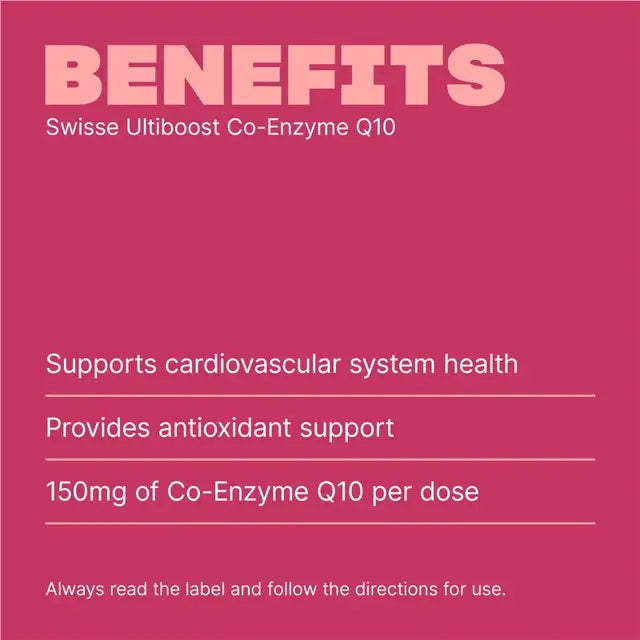 Swisse Ultiboost Co Enzyme Q10 150mg 180 Capsules