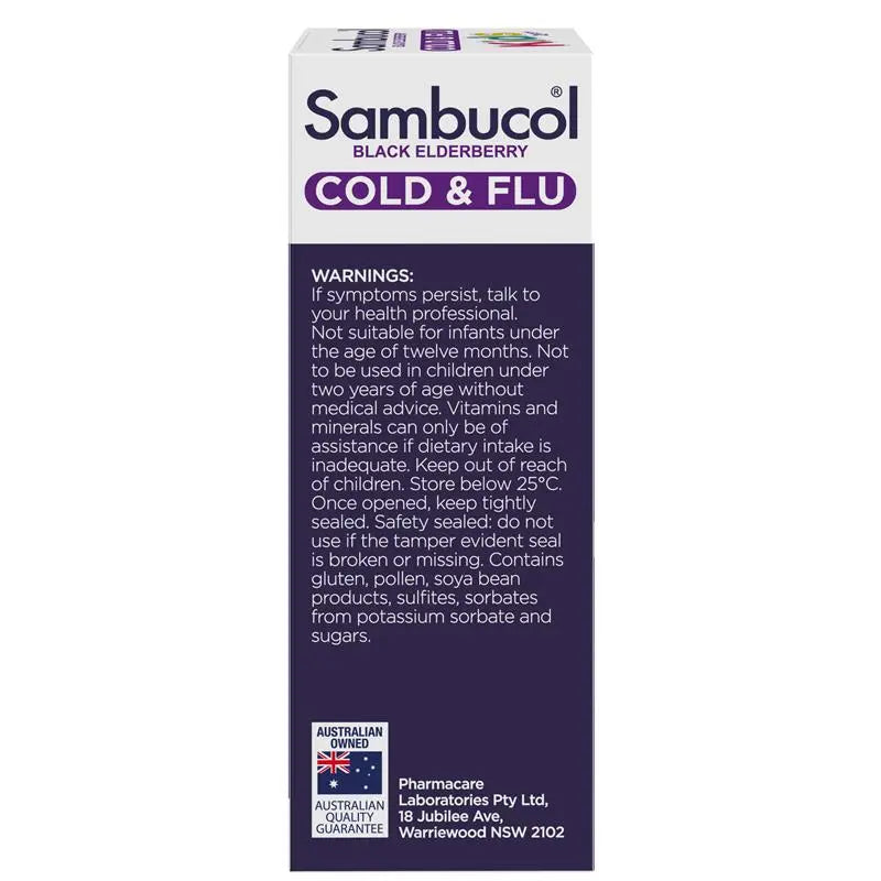 Sambucol Black Elderberry Cold & Flu Kids Liquid 120ml