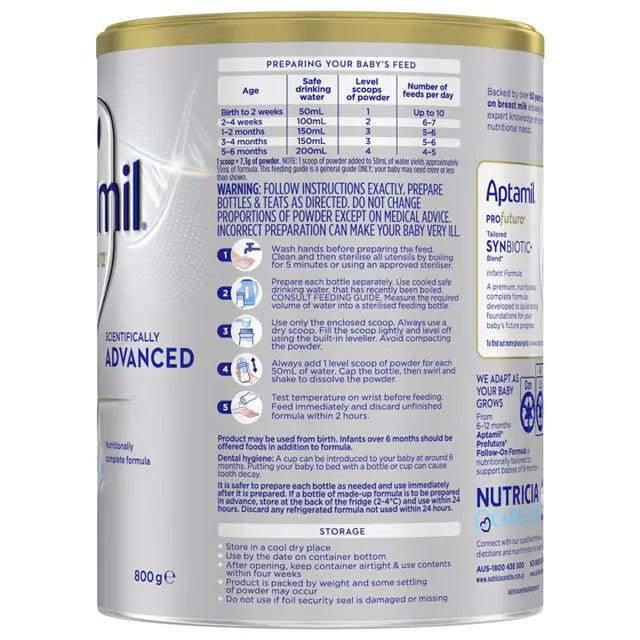 Aptamil Profutura Synbiotic+ Stage 1 Infant Formula 800g