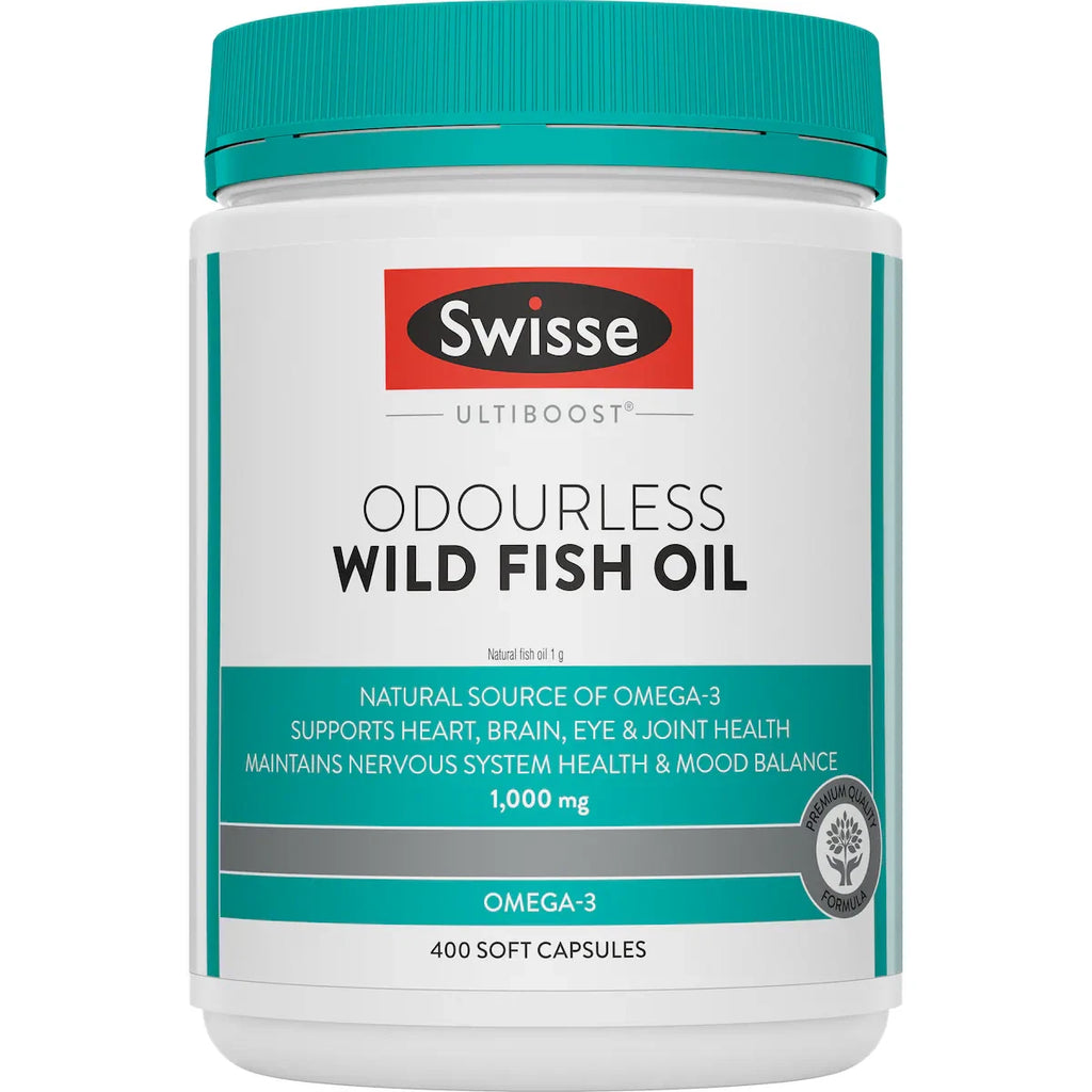 Swisse Ultiboost Odourless Wild Fish Oil 1000mg 400 Capsules