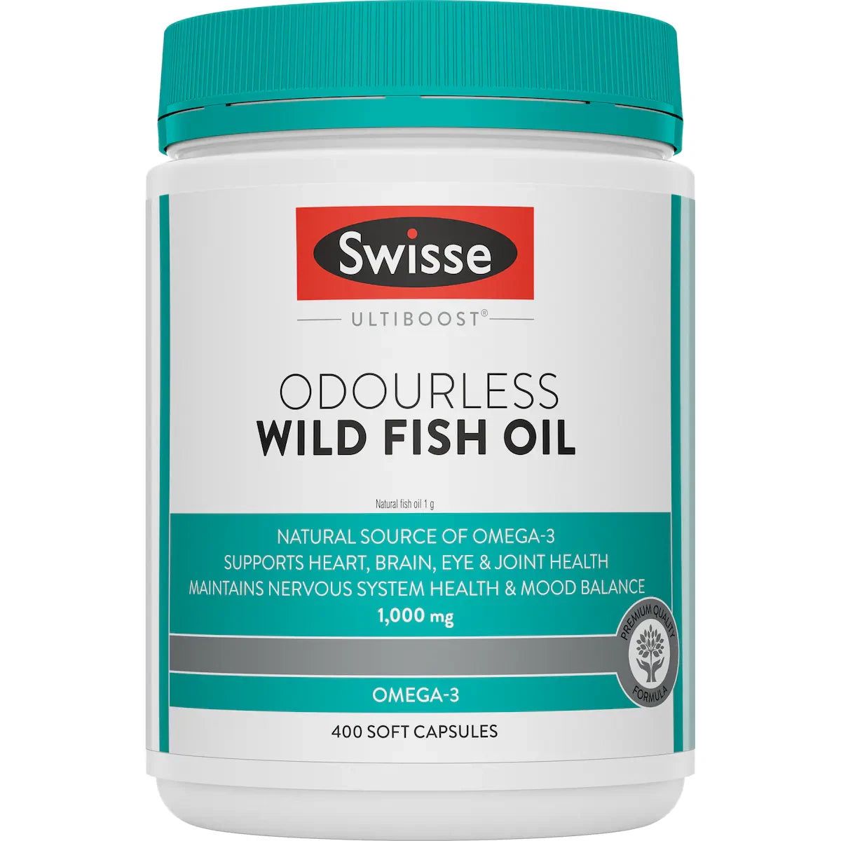 Swisse Ultiboost Odourless Wild Fish Oil 1000mg 400 Capsules