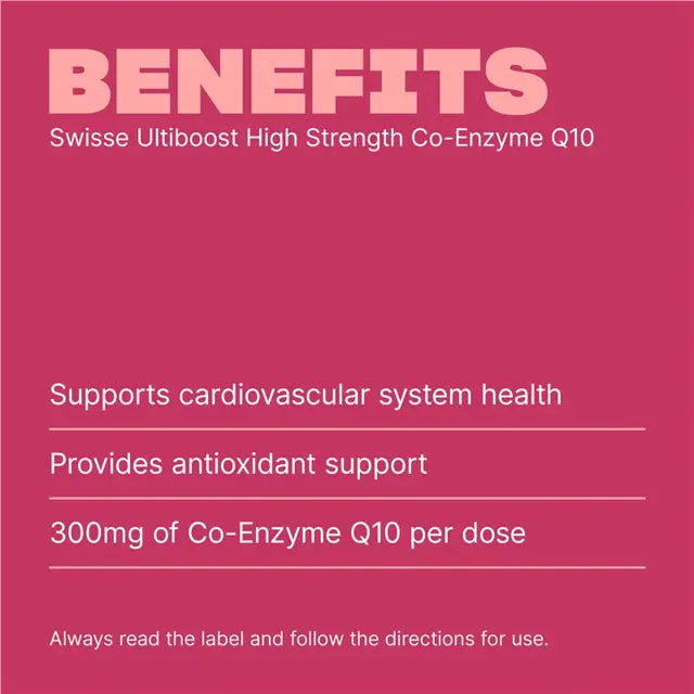 Swisse High Strength Co-Enzyme Q10 300mg 90 Capsules