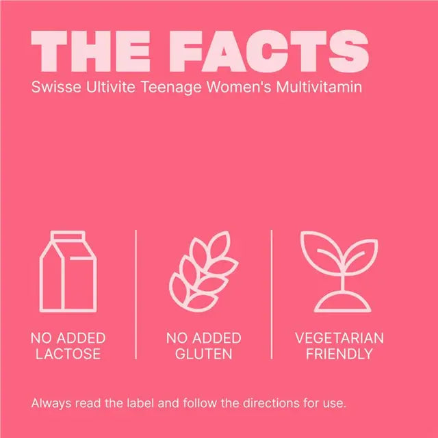 Swisse Ultivite Teenage Women's Multivitamin 60 Tablets